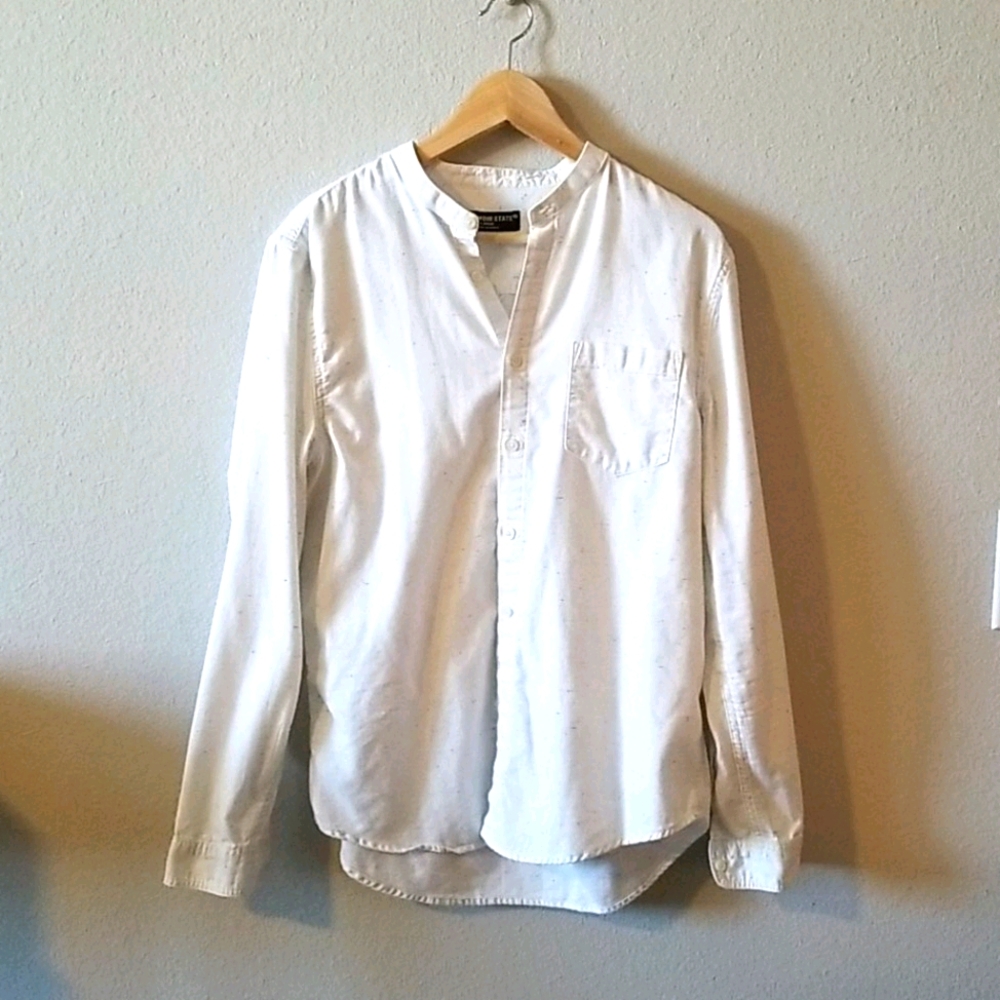 Mens Button Down | Color: White | Size: L